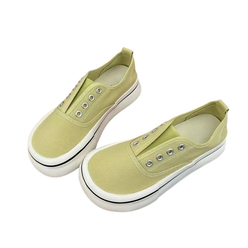 Sneakers Donna,Sneakers Basse da Donna in Tela, Casual, con Lacci E Plateau, Suola Spessa, Ideali per L'Uso Quotidiano.