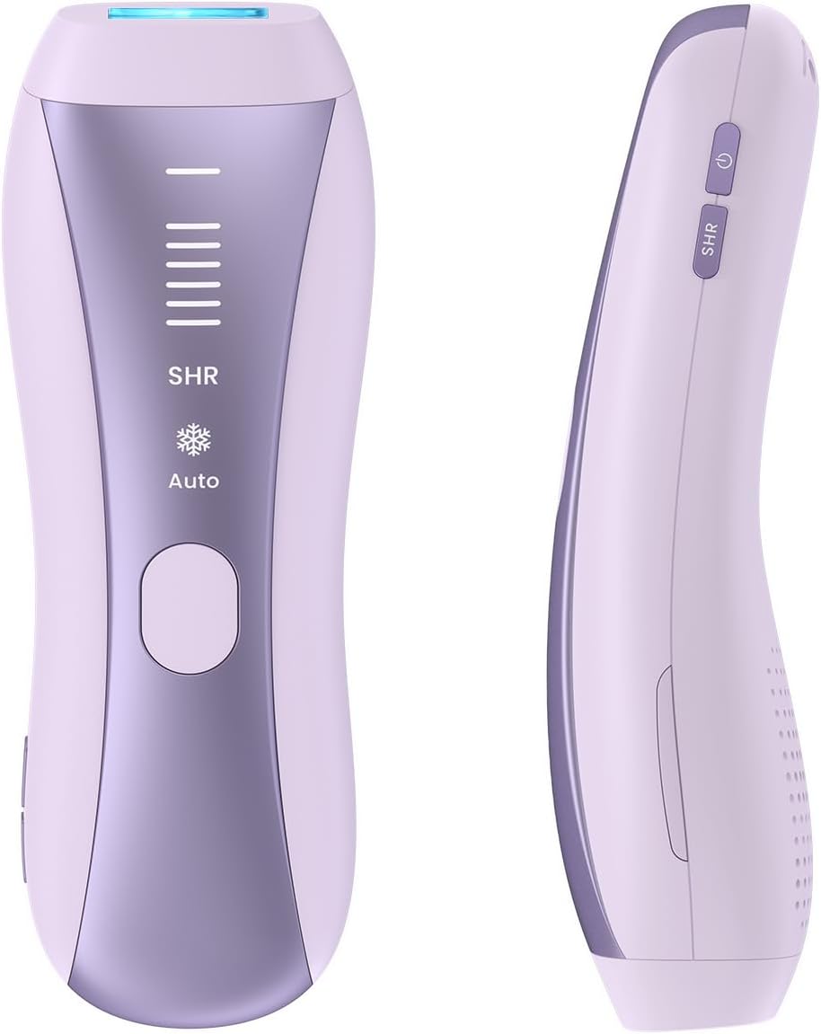 Hair Removal Device for Women & Men with Sapphire Ice-Cooling — Painless & SHR Mode, Visible Results at First Use & Work for Any Hair Growth Area Hair Removal Device for Women & Men with Sapphire Ice-Cooling — Painless & SHR Mode, Visible Results at First Use & Work for Any Hair Growth Area