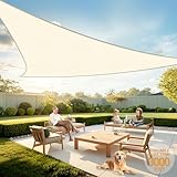 Artpuch Toldo parasol rectangular, 10 x 10 pies, color crema, borde curvado, grado comercial, 185 g/m², permeable, para exteriores, terraza, patio trasero (tamaños personalizados)
