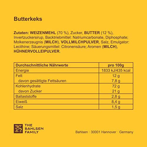 LEIBNIZ Original Butterkeks, 22er Snack Pack, die Nr 1 unter den Butterkeksen, knusprige Kekse in praktischer Großpackung (22 x 50 g), perfekt für unterwegs