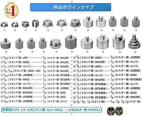 Amazon.co.jp: マイク変換ネジ トモカ＃14 (3/8
