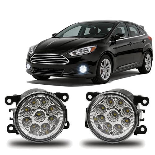 qobsos Fog Light Bulb 3.5 Inch For Ford Focus Front 2012 2013 2014 Bumper LED Fog Lights Lamps Pair,6000k,Pack of 2