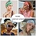FULZTEY Wide Headbands for Women Floral Printed Boho Hairband Elastic Knotted Bandana Non Slip Workout Yoga Thick Turban Head Wrap Fashion Hair Accessories for Teen Girls 4Pcs