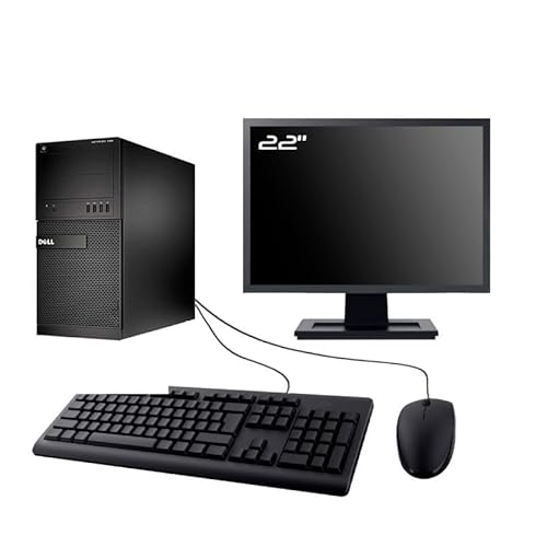 PC Dell Optiplex XE2 MT Ecran 22 Intel I3-4130 RAM 16Go SSD 250Go WiFi W11 (Reconditionné)