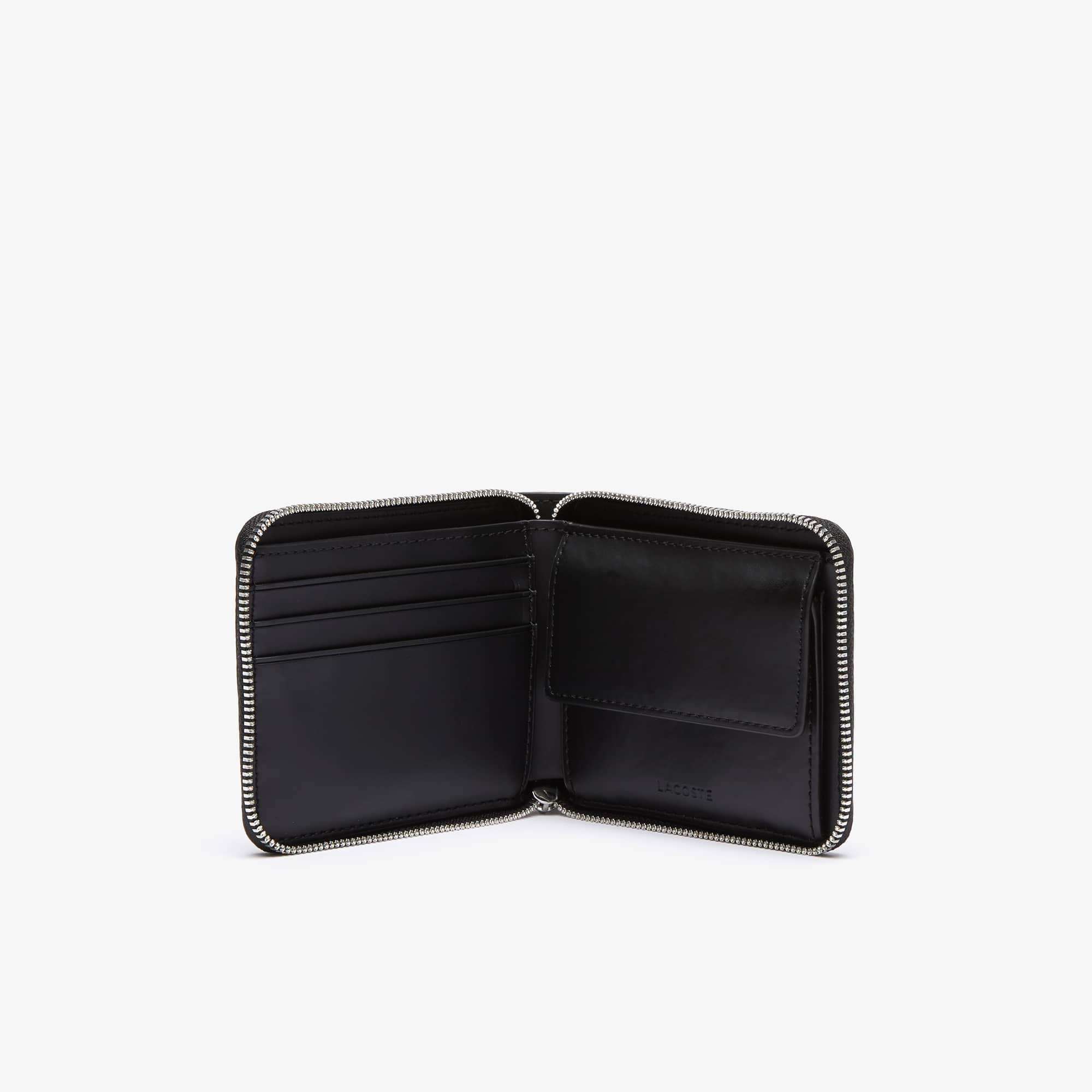 Lacoste Cartera The Blend Hombre Monogram Negro Gris, Monogram Negro Gris, Small
