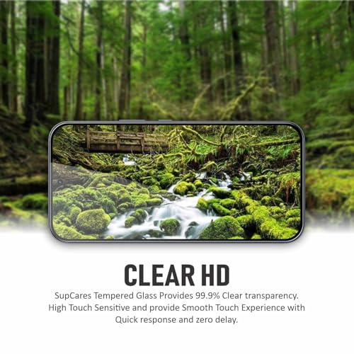 Image of SupCares Tempered Glass for Realme 16 Pro (6.78 Inch) With Installation Kit | 9H Edge to Edge Screen Protector | Black