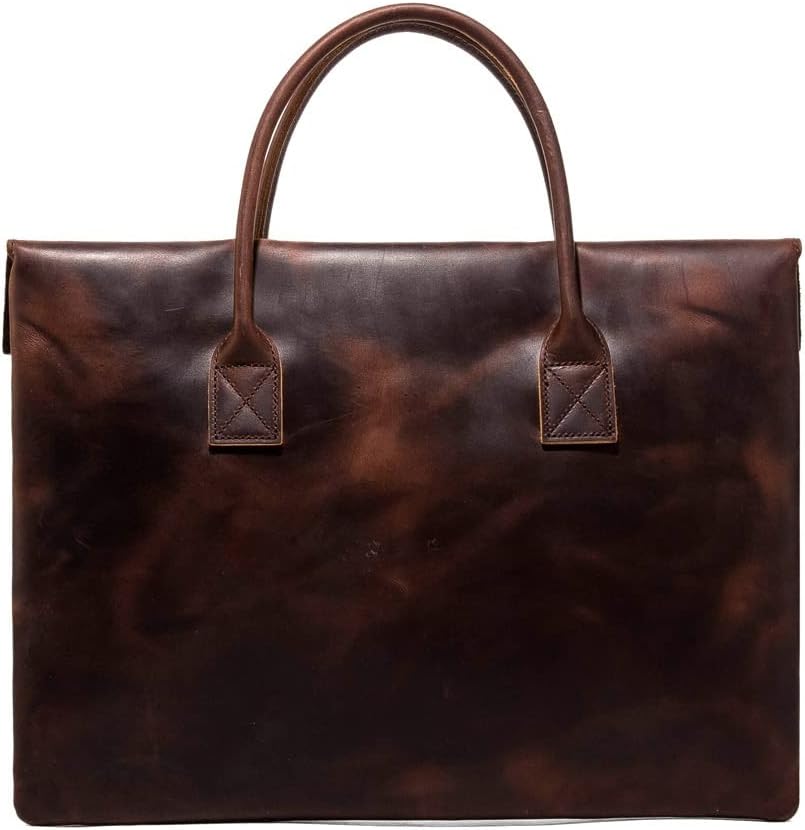 Handmade Men's Handbags Japanese And Korean Leather Handbags Business Cattle Leisure Briefcase