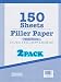 Top Grade Filler Paper, 10.5" x 8" Wide Ruled, Loose Leaf Paper, 150 Sheets/Pack