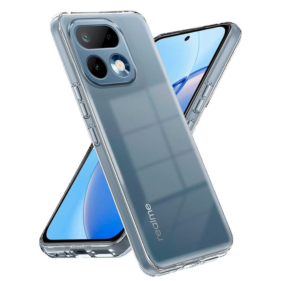 Image of Fashionury Crystal Clear Case for Realme 16 Pro 5G | Yellowing Resistance | Transparent TPU Silicone | Raised Camera Lips | Slim Transparent Cover
