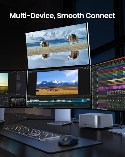 Image of Silkland USB 4 Cable 16.5FT /5M, 20Gbps Data Transfer, 5K /4K@60Hz, 240W | Braided USB C Monitor Cable Compatible for Thunderbolt 4 /3, MacBook, iPhone 17, VR Headset,