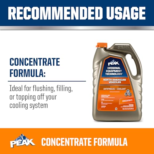 Image of PEAK OET Extended Life Orange Concentrate Antifreeze /Coolant for North American Vehicles, 1 Gal. (Pack of 2)