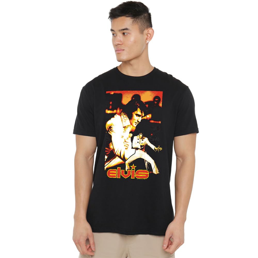 Elvis Presley Men's Black Showman T-Shirt in Size XL, Sports Direct