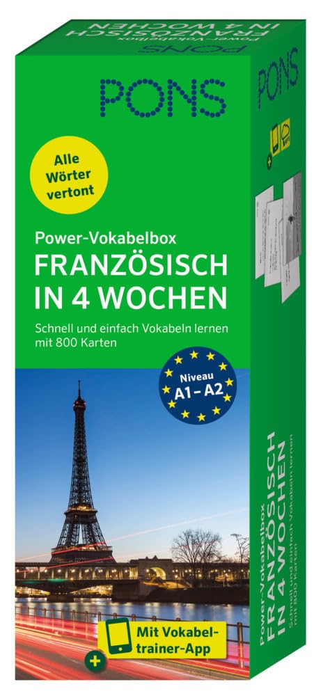 PONS Power-Vokabelbox Französisch in 4 Wochen: Schnell und einfach Vokabeln lernen mit 800 Karten