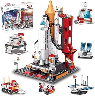 Sitodier Space Exploration Shuttle Building Toy, 1008pcs 7-in-1 Aerospace Building Set for 6+ Years with Heavy Transport Rocket and Launcher, Educational Construction Toy for 8-14 Years Boys Girls