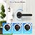 Fingerprint Door Lock, Smart Door knob, Biometric Door Lock, Bedroom Door knob with Code and App, Keypad Keyless Entry with Handle for Home Hotel Office Apartment