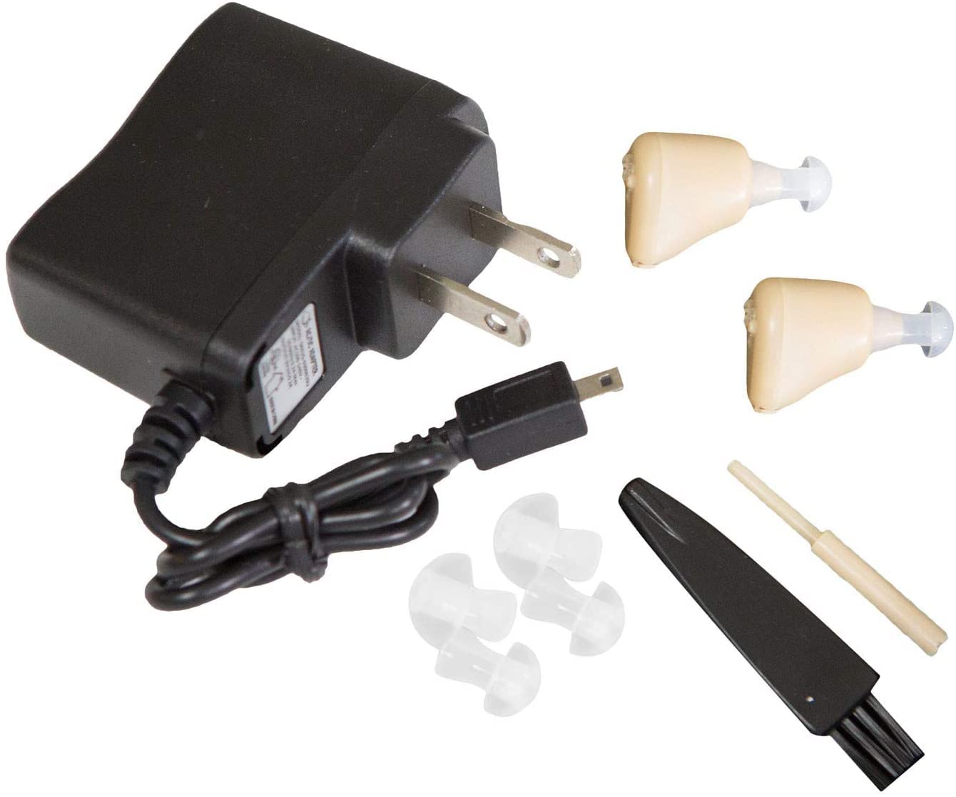Global TV Concepts Magni Ear Microbionic Personal Sound Amplification Product (PSAP) | Dual Kit, 2 Earpieces, Charger & Carrying Case