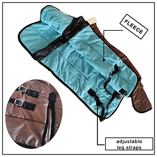Manta turnout 420D de caballo impermeable peso medio con forro polar 5
