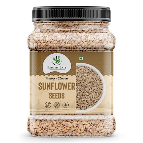 Image of Earthy Eats Raw Sunflower Seeds 1kg | 100% Natural, High Protein, Fiber & Antioxidants | Healthy Snack for Weight Management & Immunity | Vegan, Non-GMO, No Preservatives