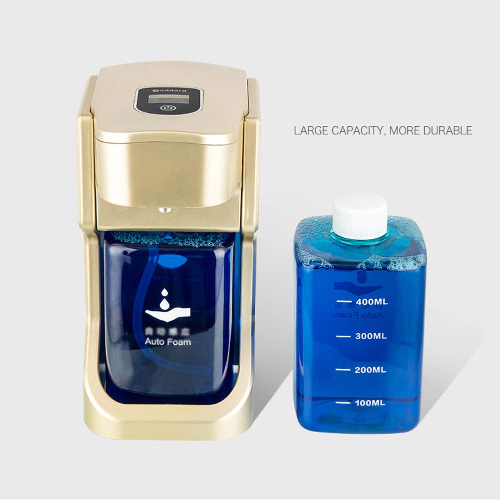 Dispenser di Sapone, Dispenser di Sapone in Schiuma Intelligente, Adatto per Disinfettante per Le Mani, Detersivo per Piatti, Gel Doccia E Altri Liquidi, con 4 Batterie Alcaline AA, 400 Ml