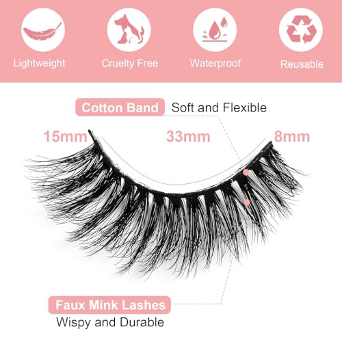 PAVONNE Cat Eye Lashes Wispy Fluffy - Image 3