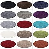 hochflor teppich rund 100 cm Gewicht : 2100 gr/m2 HomebyHome Hochflor Shaggy Teppich Rund Größen Langflorteppich, Farbe:Grau, Grösse:120 cm Rund