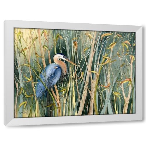 ArtDirect Midday Munchies 36x28 XL White Modern Wood Framed Art Print by Rizzo, Gene