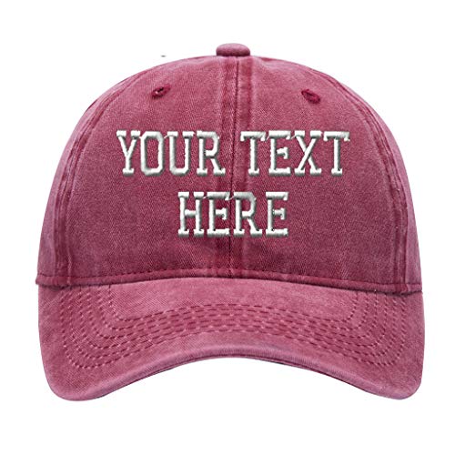 Rr&Ddxu Custom Embroidered Hat Logo,Personalized Baseball Cap,Kids Sun Hats,Glitter Trucker Cap, Cowboy Wine, 1-8 #TOP12