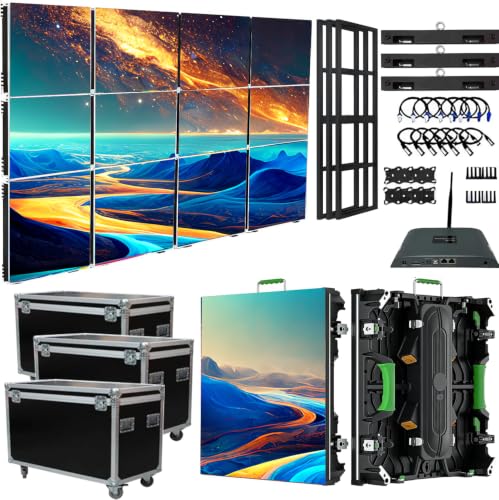 Image of LED Display Wall Panel | 3840Hz High Refresh Rate|P1.8 P2.9 P3.9 P4.9 P6 | IP65 Aluminum Cabinet,for Stage, Wedding Parties, Exhibitions, and Event Broadcasts (16, P4.81, 50*50cm(1.64ft*1.64ft))