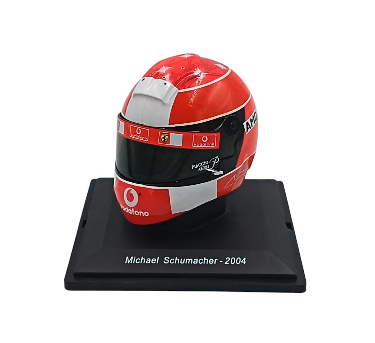 OPO 10 Formel-1-Helm kompatibel mit Ferrari F1: M. Schumacher Ferrari #1 Weltmeister 2004 - Maßstab 1:5 Spark - CAS33