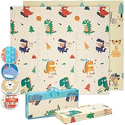 Colchóneta Para Jugar Bebes Babify Alfombra Bebe Acolchada Plegable para Juegos, Mat Suelo para Bebe para Jugar en Casa, Suave Alfombrilla de Juego Acolchada sin BPA, Antideslizante, Tapete Bebe Reversible