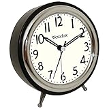 Westclox 75032 Classic Retro Alarm Clock with Chrome Bezel