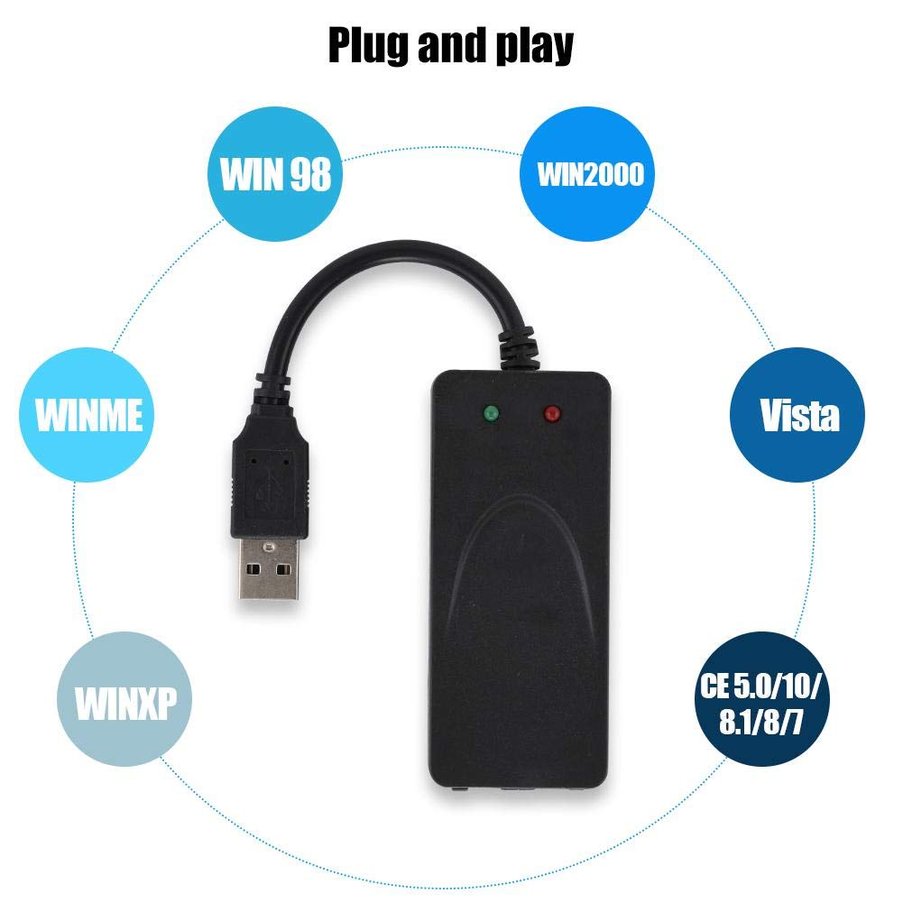 ASHATA Adattatore Ethernet USB 2.0, Doppia Porta Supporto Adattatore di Rete da USB a RJ11 Gigabit per 98/2000 / Me/XP/Vista / CE5.0/10 / 8.1/8/7