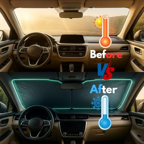 Image of Neodrift 'Sunbrella' Windshield Car Sunshade (Heat, UV Protection & UV Block Umbrella)(for SUV & Sedan Only)