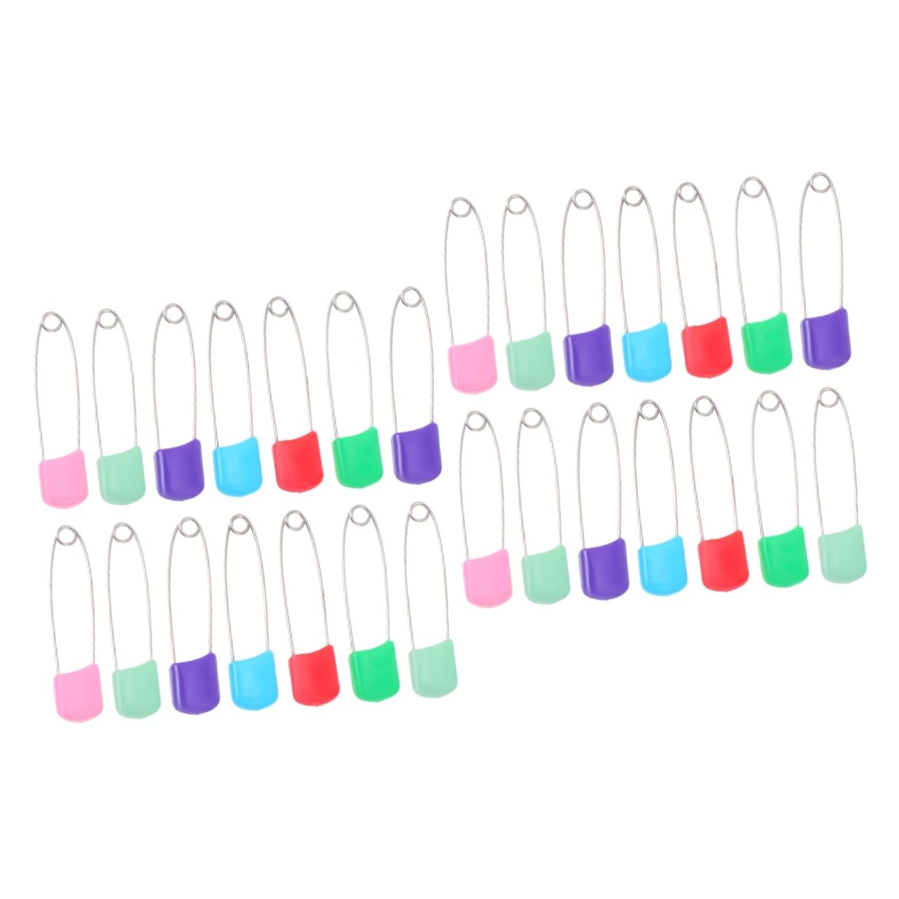 BESPORTBLE 2sets Child Diaper Brooch Baby Cloth Diapers Safety Brooches Rustproof Metal Plastic Holder 100pcs*2