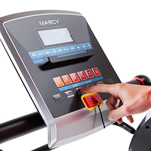 Image of Marcy Easy Folding Motorized Treadmill /Pre Assembled Electric Running Machine JX-651BW black 30.00 x 66.00 x 126.00 inch