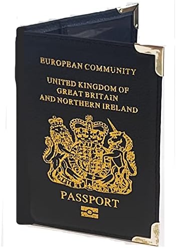 Grids London Ltd Passport Holder UK European Travel Cover PU Leather Protector Wallet Black