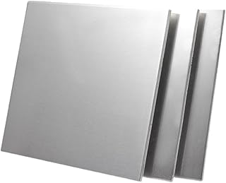 COYOUCO 1060 Aluminum Sheet Metal 100X100x1mm 3Pcs Rectangle Metal Plate Covered with Protective Film,Aluminum Sheet Plate Flat Stock, Finely Polished and Deburred