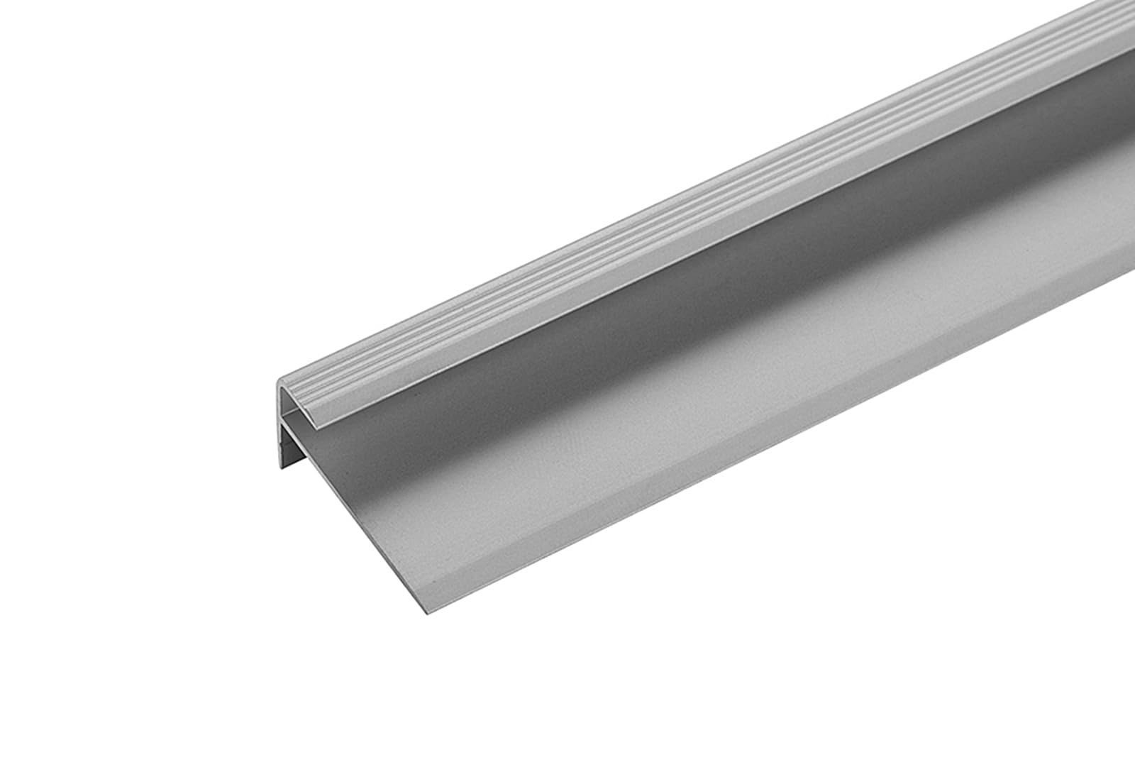 Cezar Silver 2.5M Lvt Cl 5 Stair Nosing Vinyl Flooring Stair Edge Profile Trim 250 Cm (6.56 Ft) Tmw Profiles (Cl 5Mm) (Cl 5Mm)