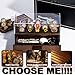 VisualHome Premium Military Challenge Coin Display Case with Clear Cover Holds 42 Coins on Top and 38 in The Storage Drawer Wooden Desktop Stand Holder or Poker Chip Shadow Box Gift for Collectors