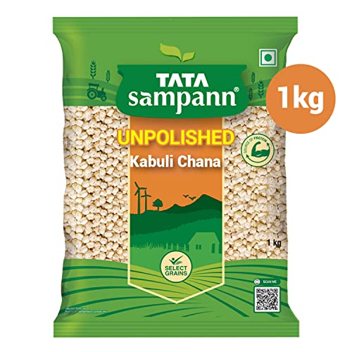 Image of Tata Sampann Unpolished Kabuli Chana, 1kg + Tata Sampann Chole Masala with Natural Oils, 100g