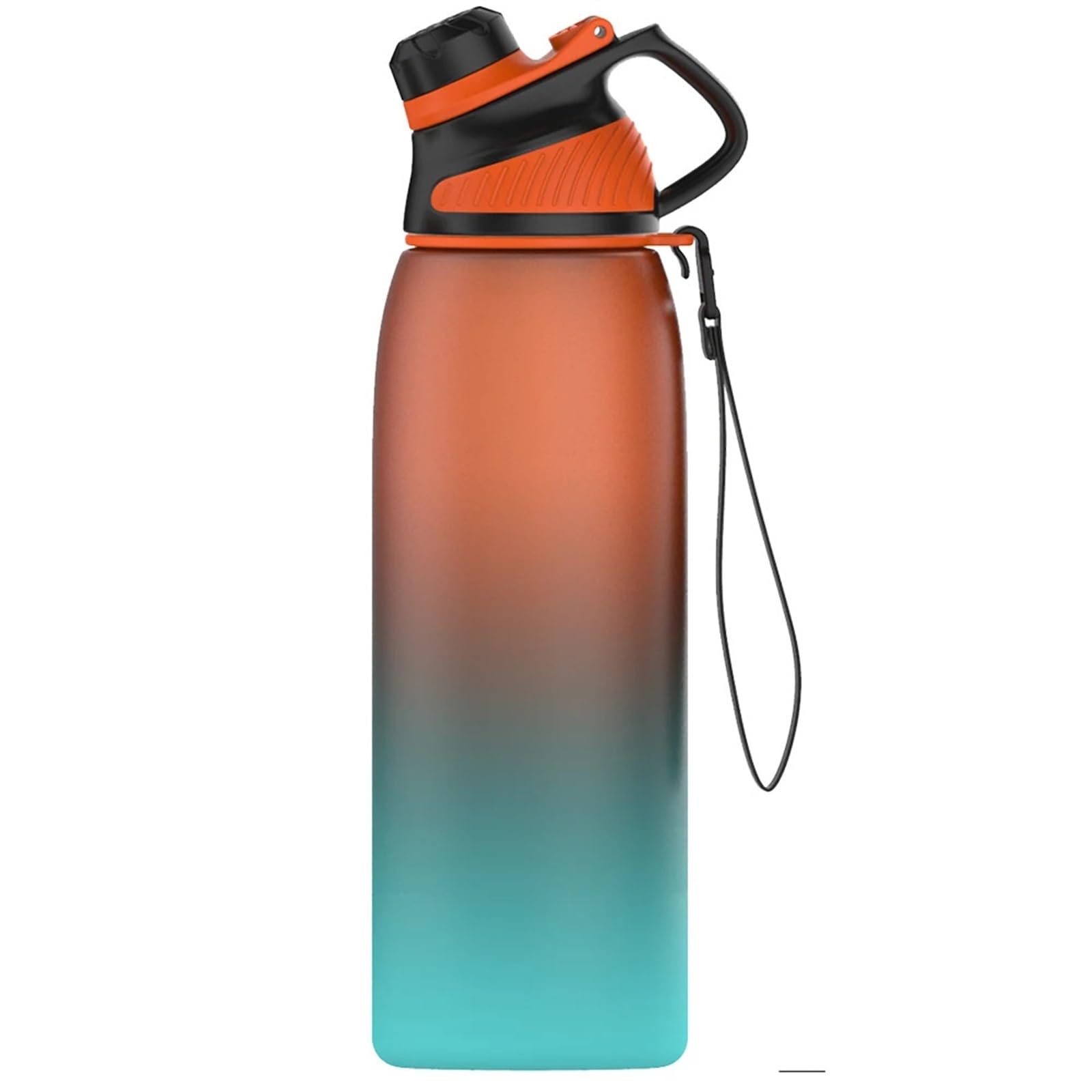 QuxetlRyz Sports Water Bottle Sports Water Bottle Portable With Magnetic Lid Drinkware Large Capcity Kettle BPA Free(0.95L,Orange-cyan)