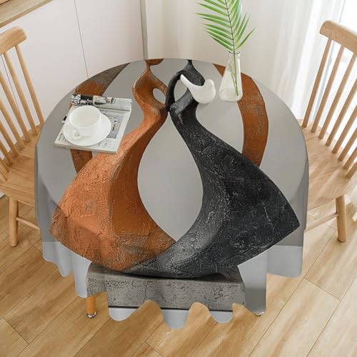 Nappes de table rondes imperméables 152cm lavables anti-tache - 2