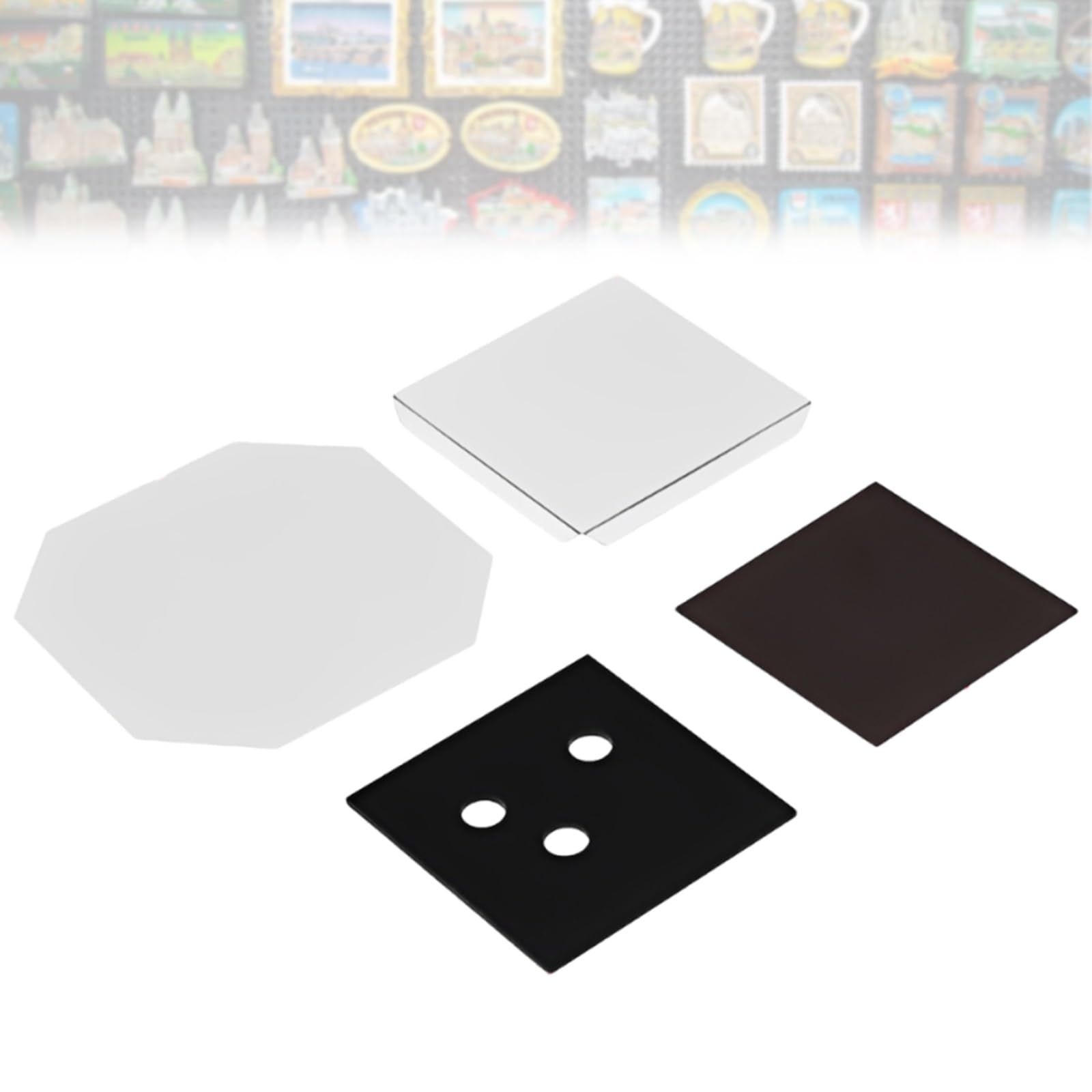 Kit para crear imanes personalizados sin fallos con 500 sets de acrílico cuadrados de 2.5x2.5in