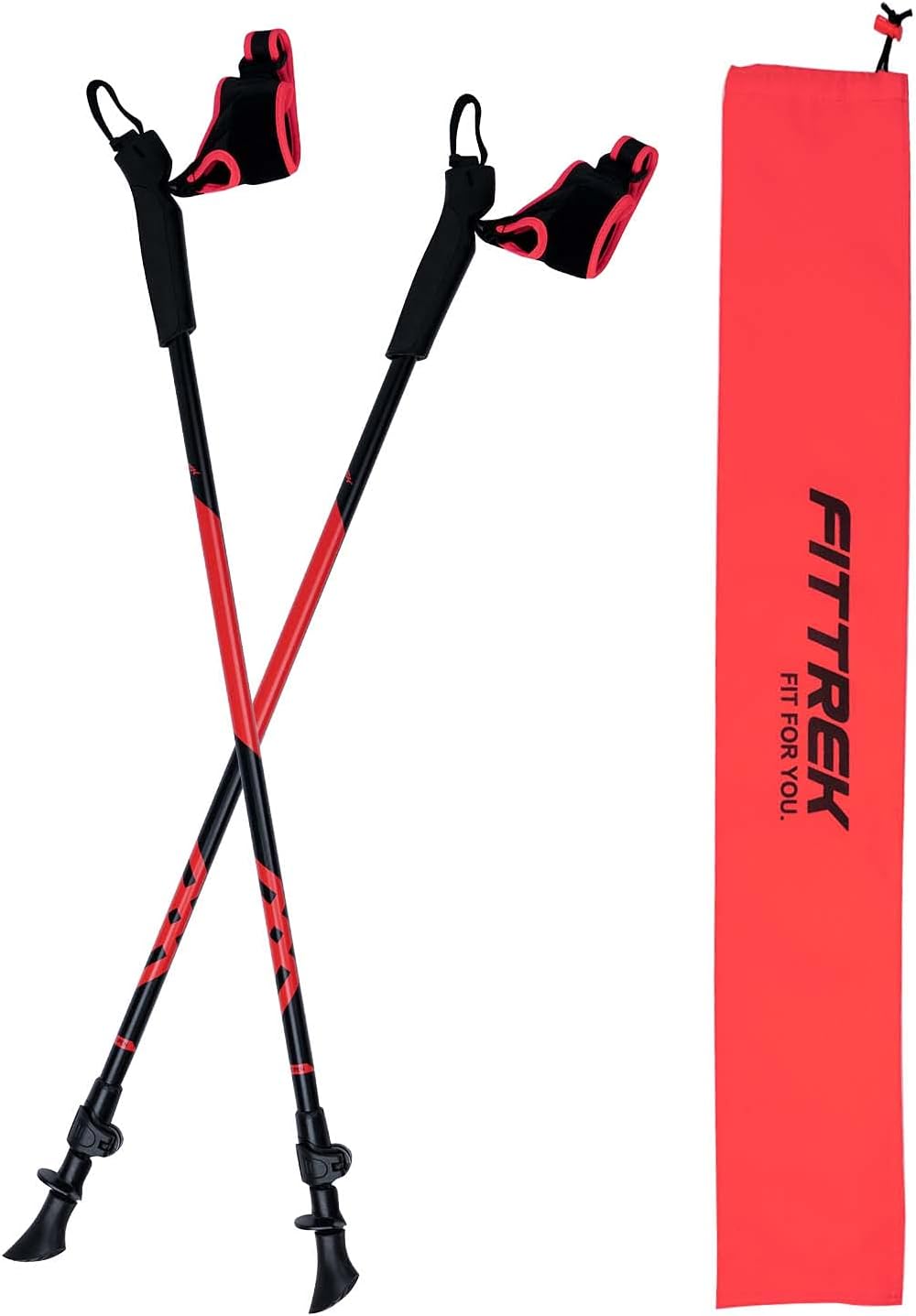 Nordic Walking Poles for Men Women - 2 Pack Aluminum Nordic Walking Sticks - Nordic Poles with Ergonomic Grip Adjustable Ultralight for Hiking, Camping, Trekking, Mountaineering, Backpacking