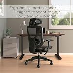 Staples Dexley Ergonomic Task Chair, Mesh, Ergonomic, Lumbar Support, Adjustable Height, Black - Image 4
