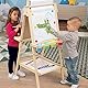 Kinder Staffelei mit Papierrolle Malen Doppelseitiges Whiteboard und Kreidetafel, Tafel Kinder mit Zahlen und anderem Zubehör, Höhenverstellbar Standtafel mit Ablageschale für Kinder und Kleinkinder