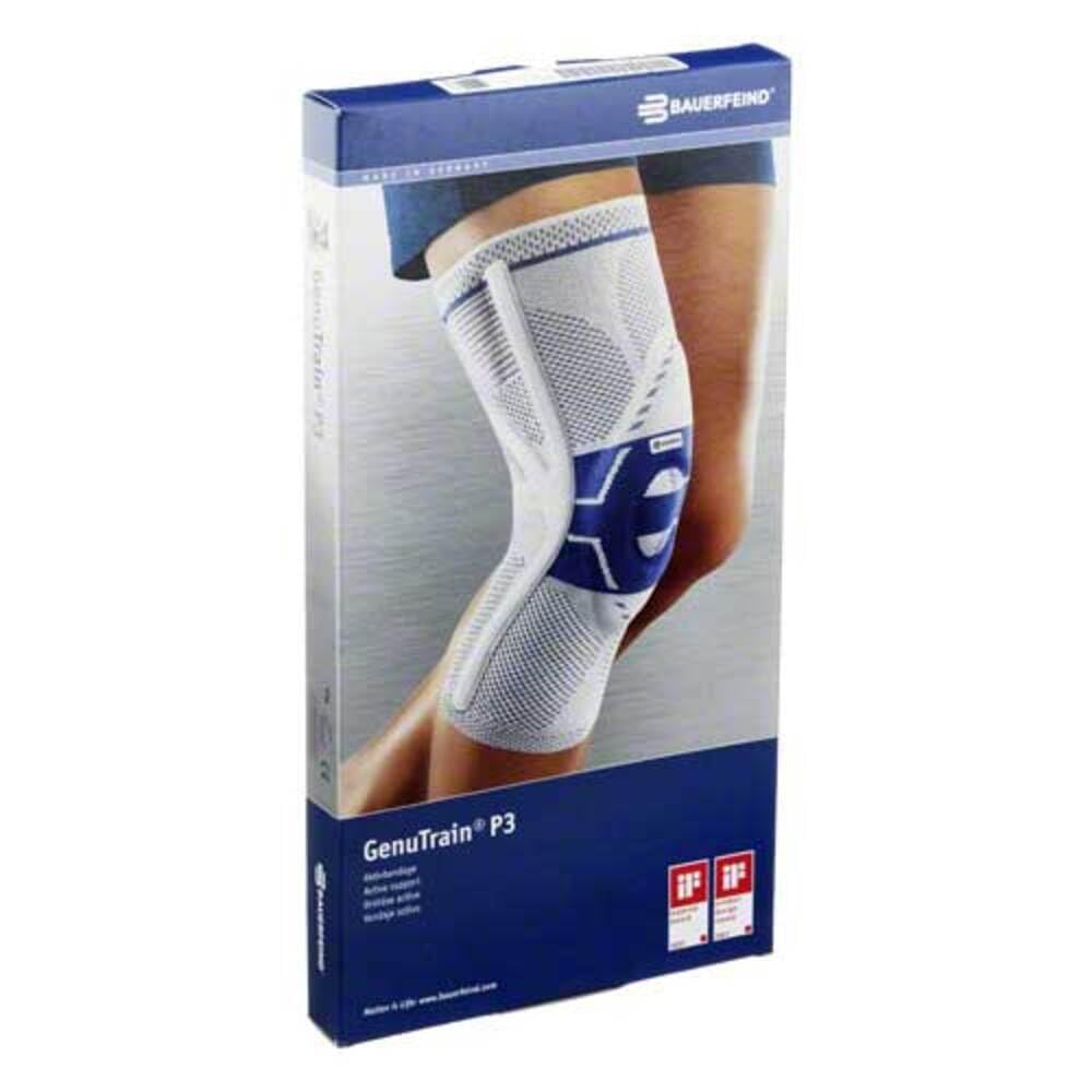 BAUERFEIND GENUTRAIN P3 Knieband.rechts Gr.4 titan 1 St