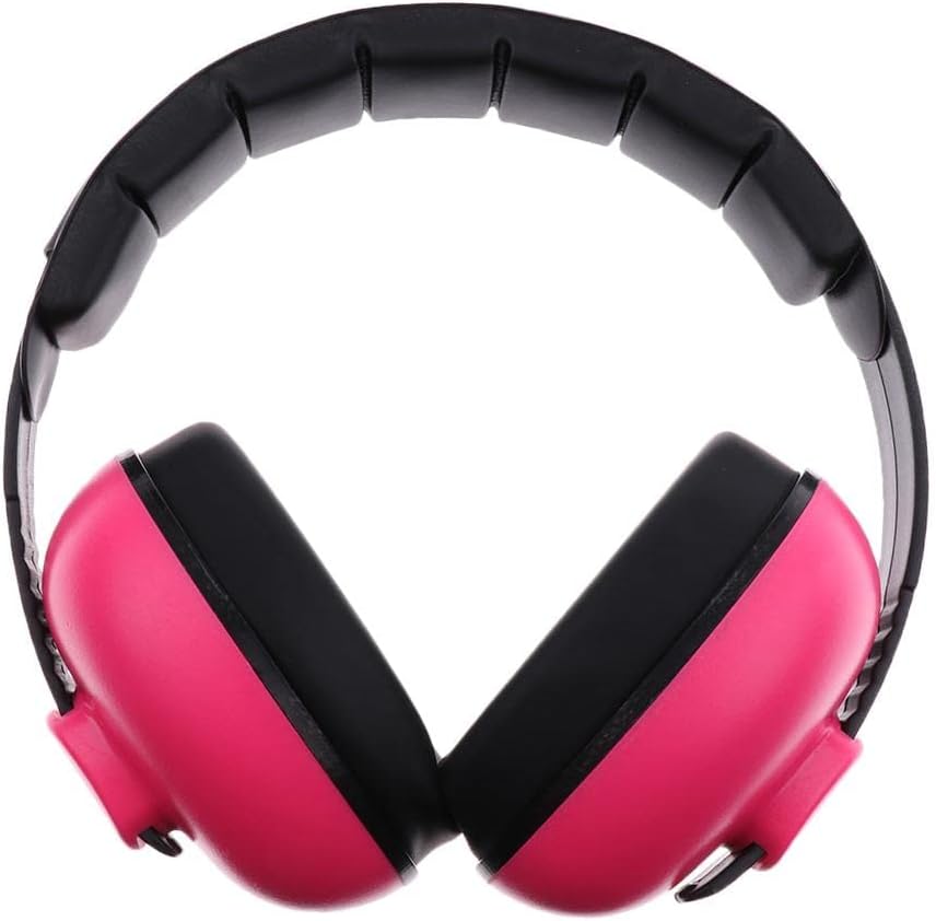 Baby Earmuffs Infant Hearing ion - Adjustable Noise Reduction Headphones for Kids Ages 0-3 Years - Soft Comfortable Ear Defenders for Babies Infants - Special Needs Noise - Rose