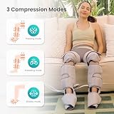 Snailax Leg Massager with Heat, Compression, Knee Massager with 3 Modes & 3 Intensities, 4D Kneading Calf Massage Machine for Most Size, Gifts for Men Women - Image 4