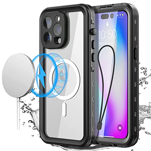 AICase for iPhone 14 Pro Max Case Waterproof, Compatible with Magsafe Magnetic Protective iPhone 14 Pro Max Phone Case, Water Proof Mag Safe Magnet Shockproof Full Body Clear with Screen Protector
